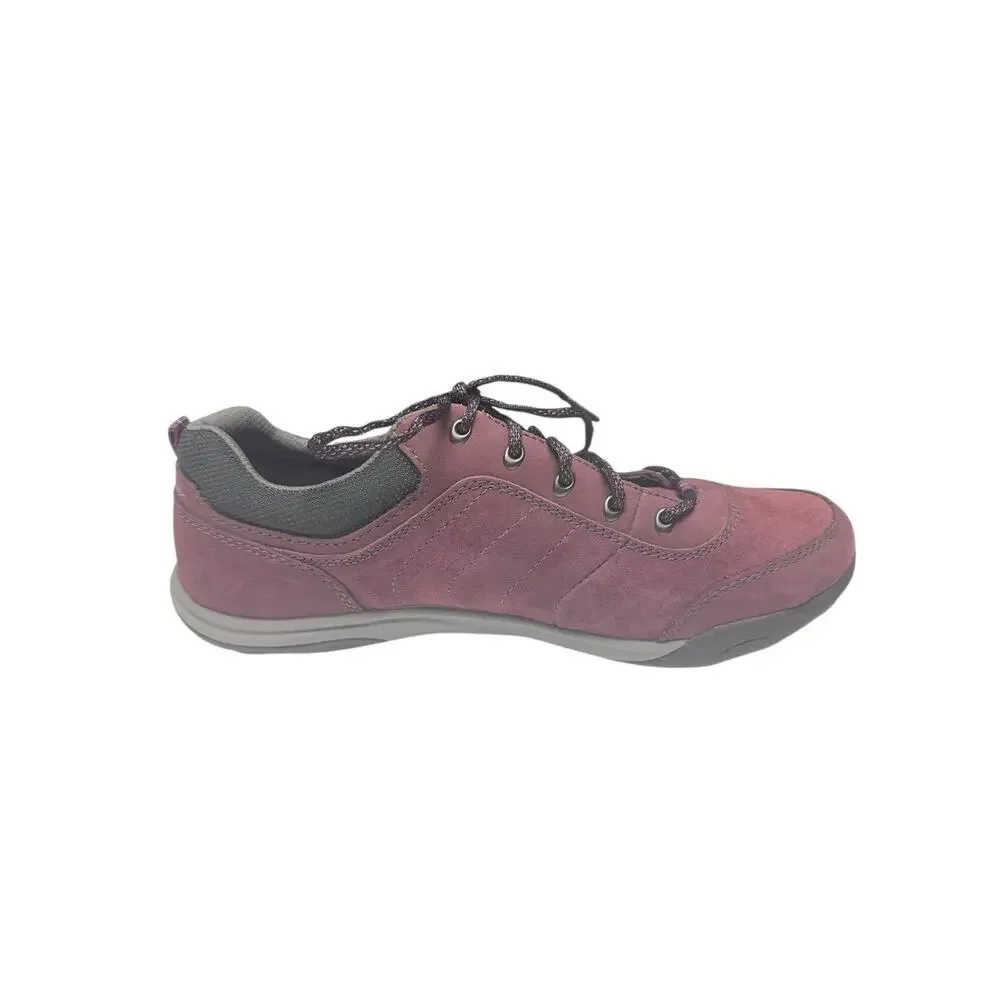 Eddie Bauer Hiking Shoes Womens 9 Purple Suede‎ Leather Trail Low Lace Up